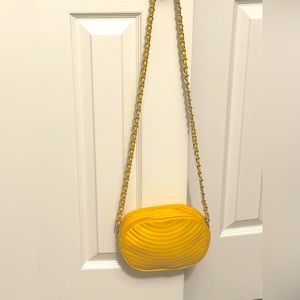 Yellow shoulder bag purse